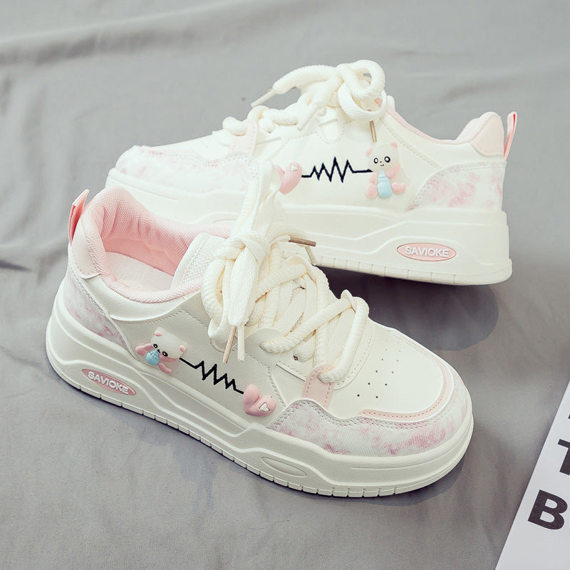 Women's Sporty Dad Sneakers - Thick Sole Athletic Casual Shoes