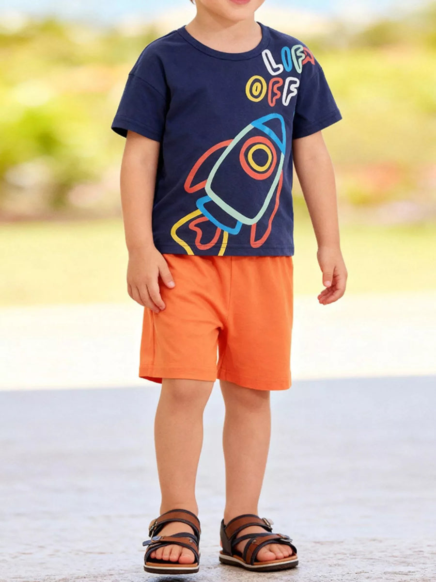 Moonbeam Rocket T-Shirt & Shorts Set