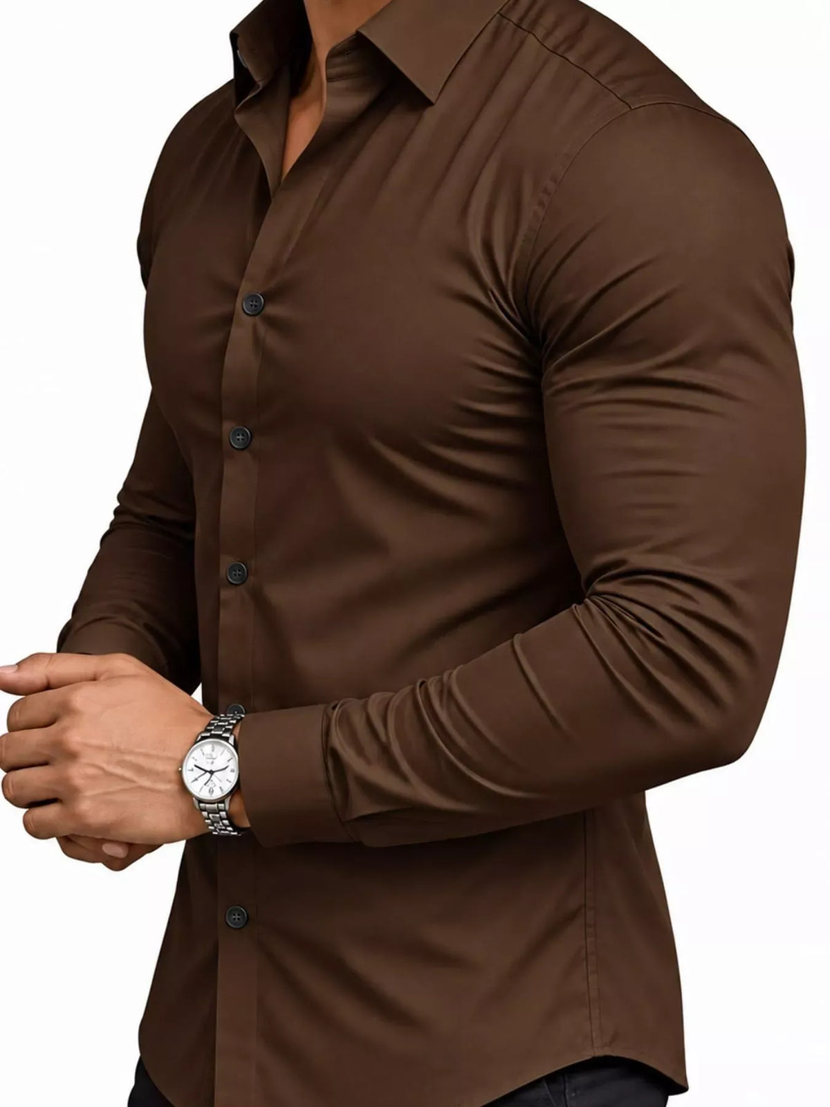 Men's Slim-Fit Long-Sleeve Button-Down Shirt — photo 26