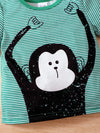 Storybook Monkey Striped Top and Shorts Set — product view 4