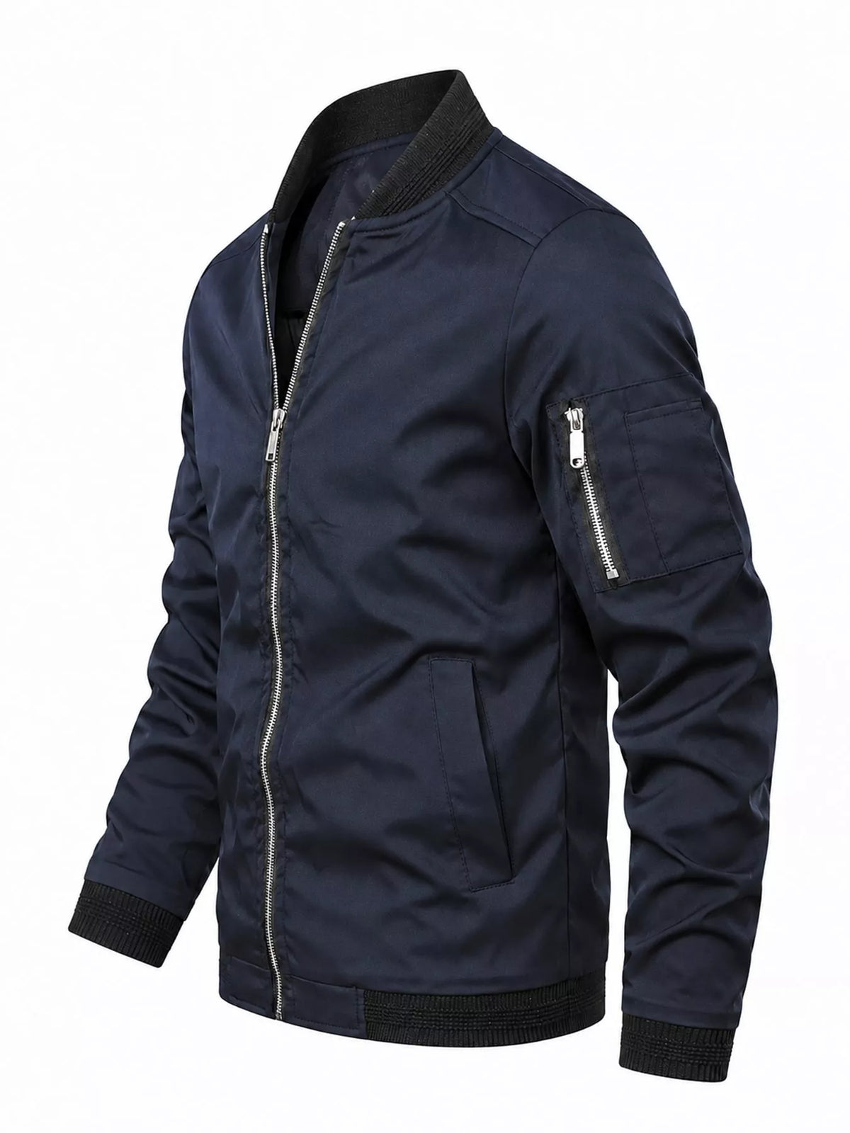 Men's Lightweight Bomber Jacket with Sleeve Pocket — photo 7