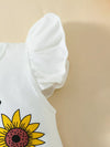 North Star Ruffled Bodysuit and Sunflower Skirt Set with Headband — product view 6