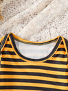Sunny Days Striped Bodysuit & Overalls & Headband Set — product view 3
