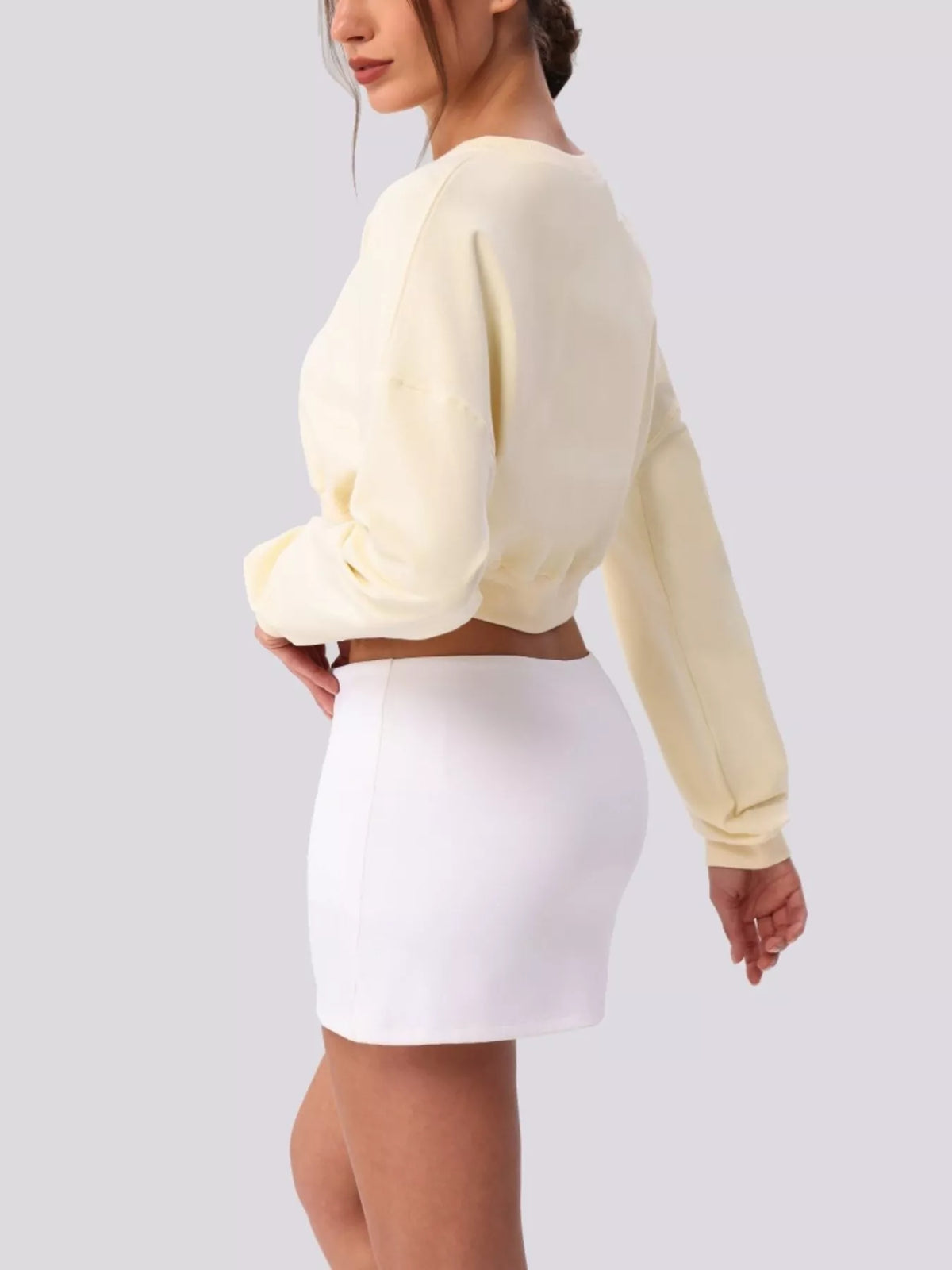 Cropped Button-Down Activewear Cardigan