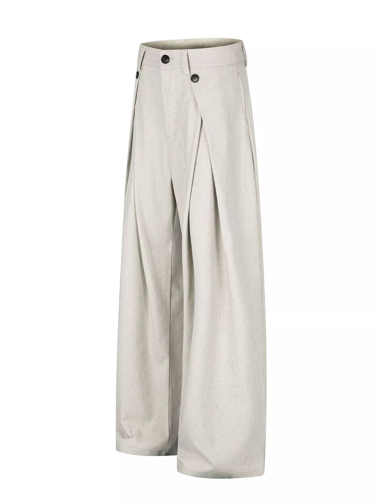 Men's Pleated Wide-Leg Casual Pants