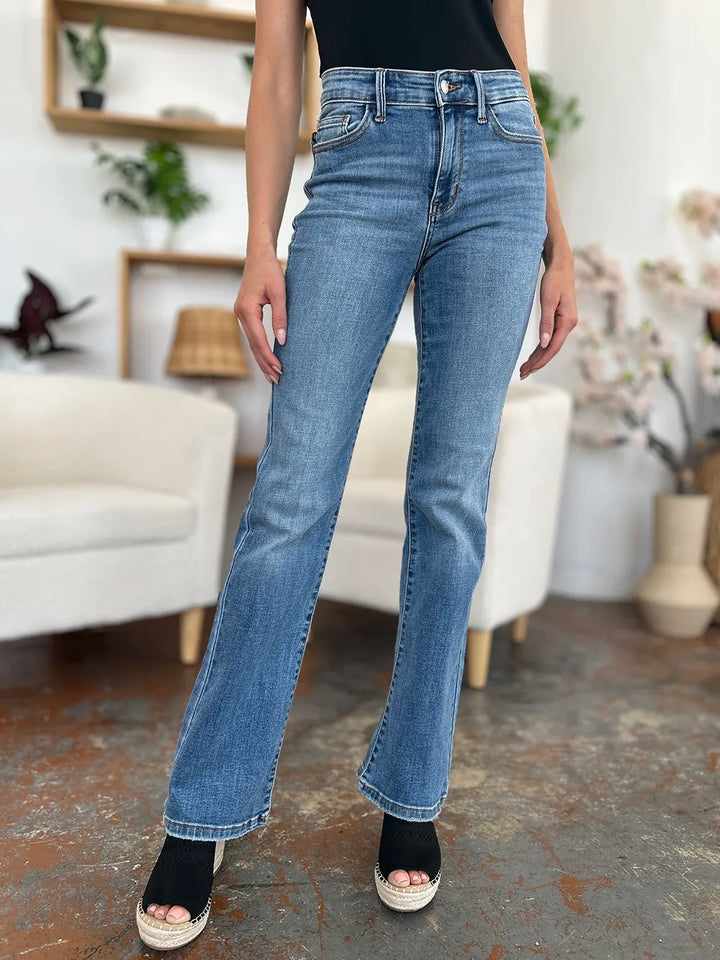 Judy Blue Addison Mid-Rise Waist Straight Jeans — product view 1