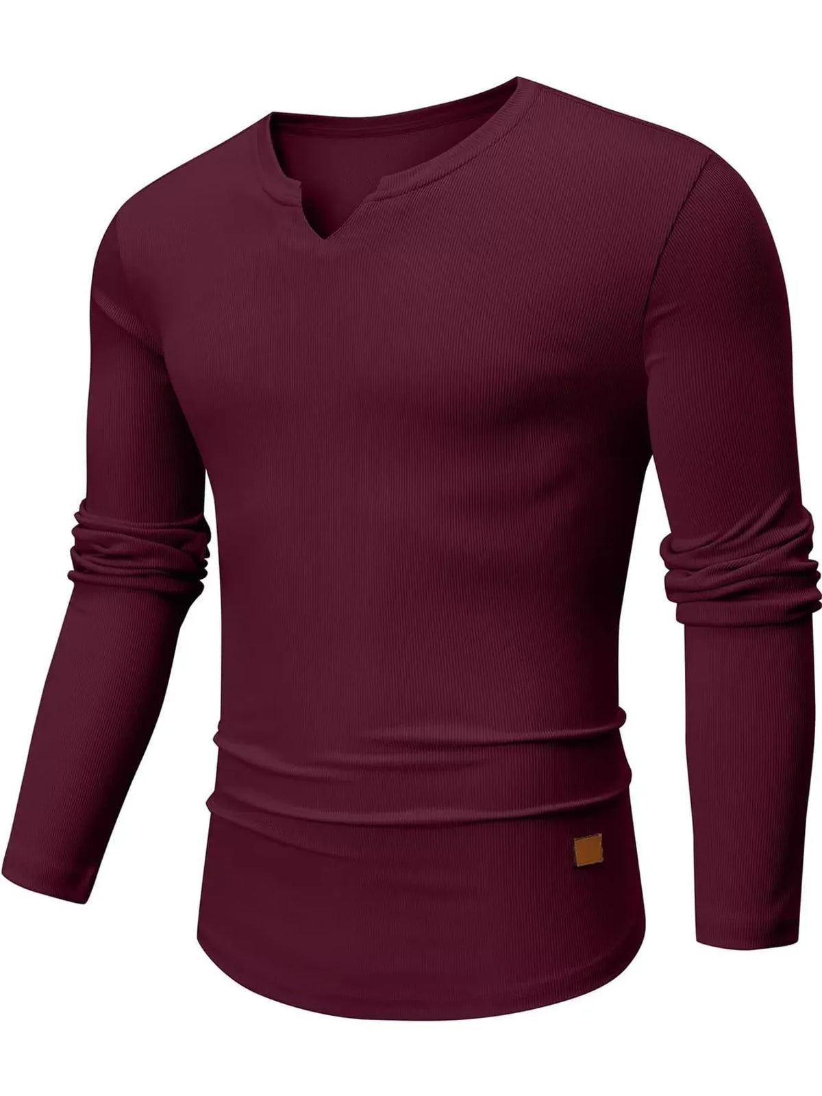 Men's Ribbed Slim-Fit Long-Sleeve Henley — photo 24