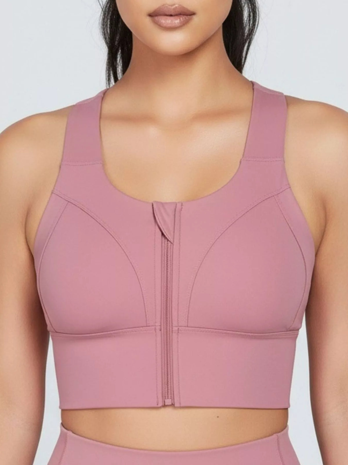 Plus Size Front-Zip Active Tank