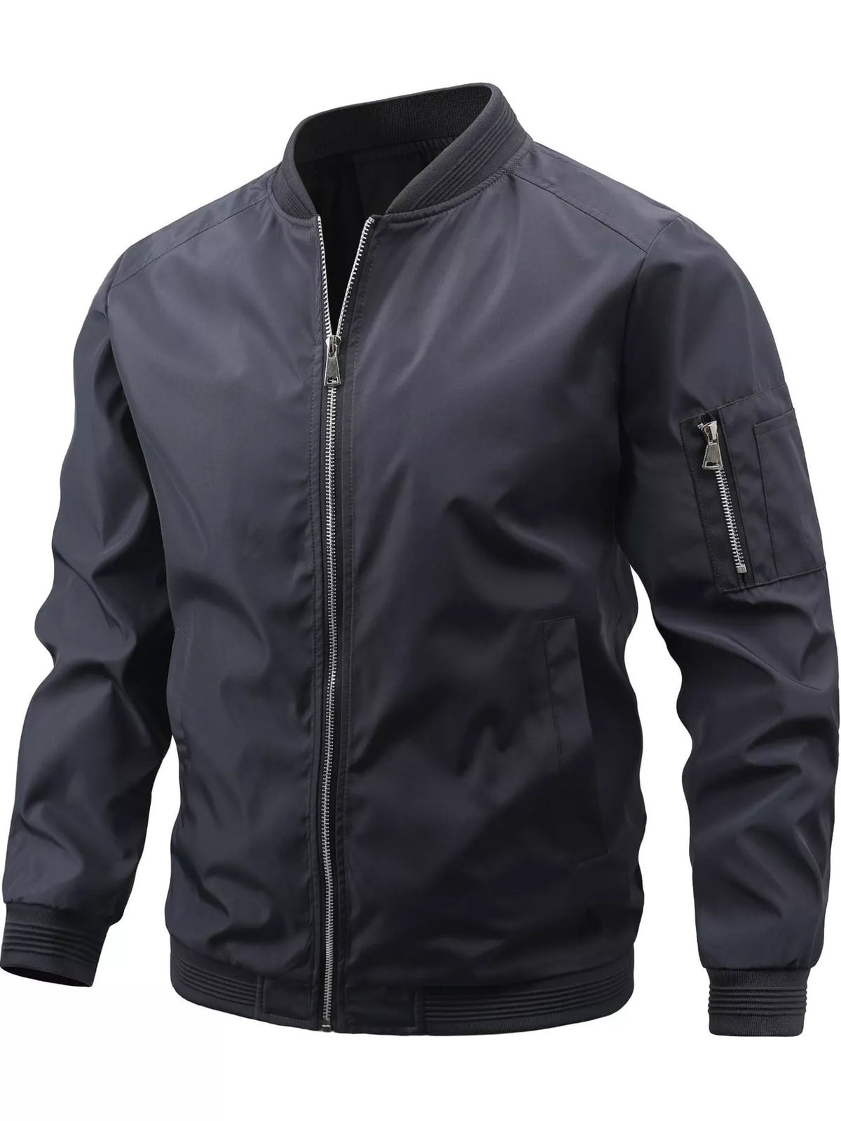 Men's Lightweight Bomber Jacket with Sleeve Pocket — photo 39