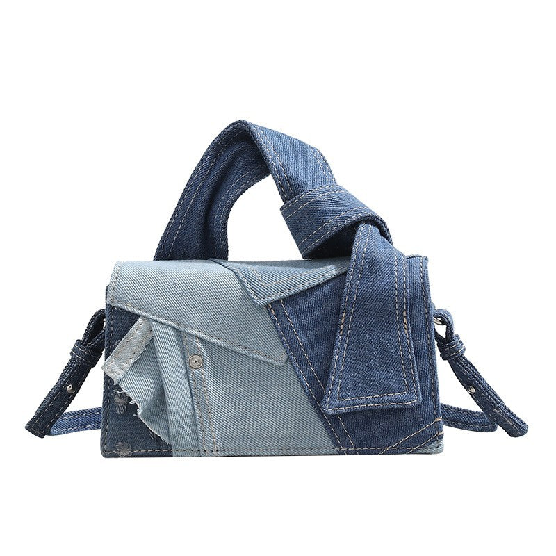 Denim Fabric Crossbody Bag