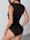 Elara Lace Panel Cowl Neck Sleeveless Bodysuit — product view 6