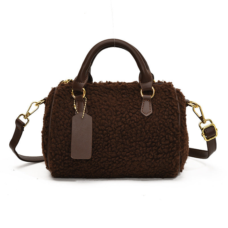 Lamb-Mohair Pillow Crossbody & Shoulder Bag | Women's Minimalist Plush Bag