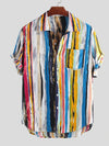 Spectrum Stripe Button-Up Shirt for men