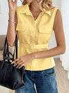 Noelle Button Front Sleeveless Blouse — product view 2