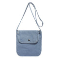 Women's Denim Crossbody Bag - Urban Minimalist Shoulder Bag with Adjustable Strap