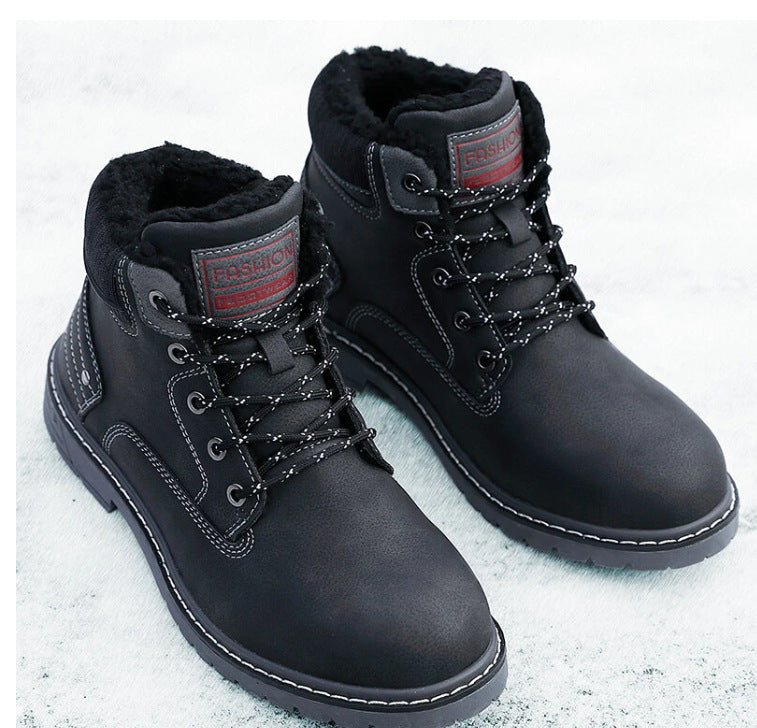 Men's Outdoor Martin Boots – Lace-Up Ankle Boots in Yellow, Black & Brown | Sizes 38–48