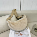 Women's Plush Crossbody Shoulder Tote Bag | Casual Lightweight Everyday Bag