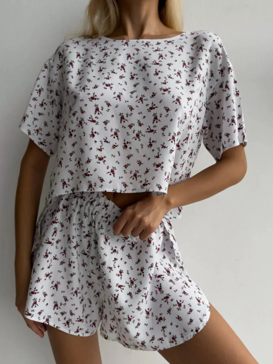 Floral Relaxed Top & Shorts Lounge Set