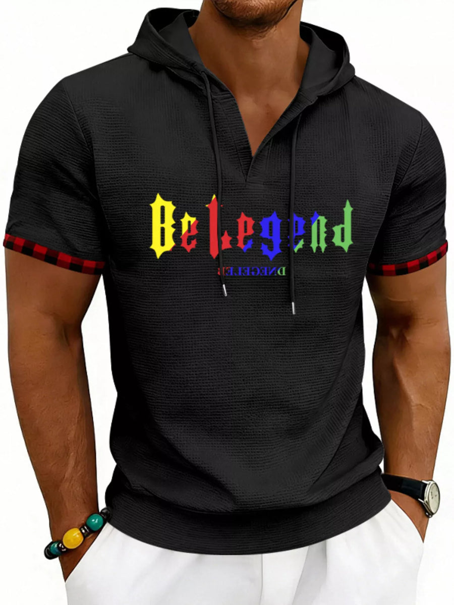 Be Legend Waffle-Knit Hooded Tee