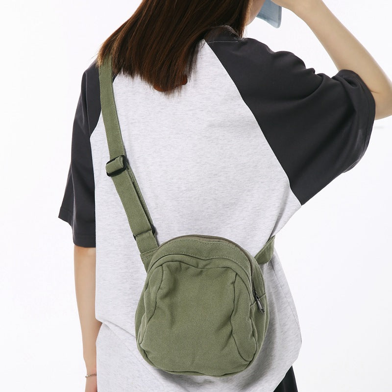 Retro Harajuku Canvas Crossbody Bag – Artistic Streetwear Commuter Bag for Women