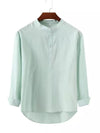 Mercer Band-Collar Stretch Shirt — color or detail view 5