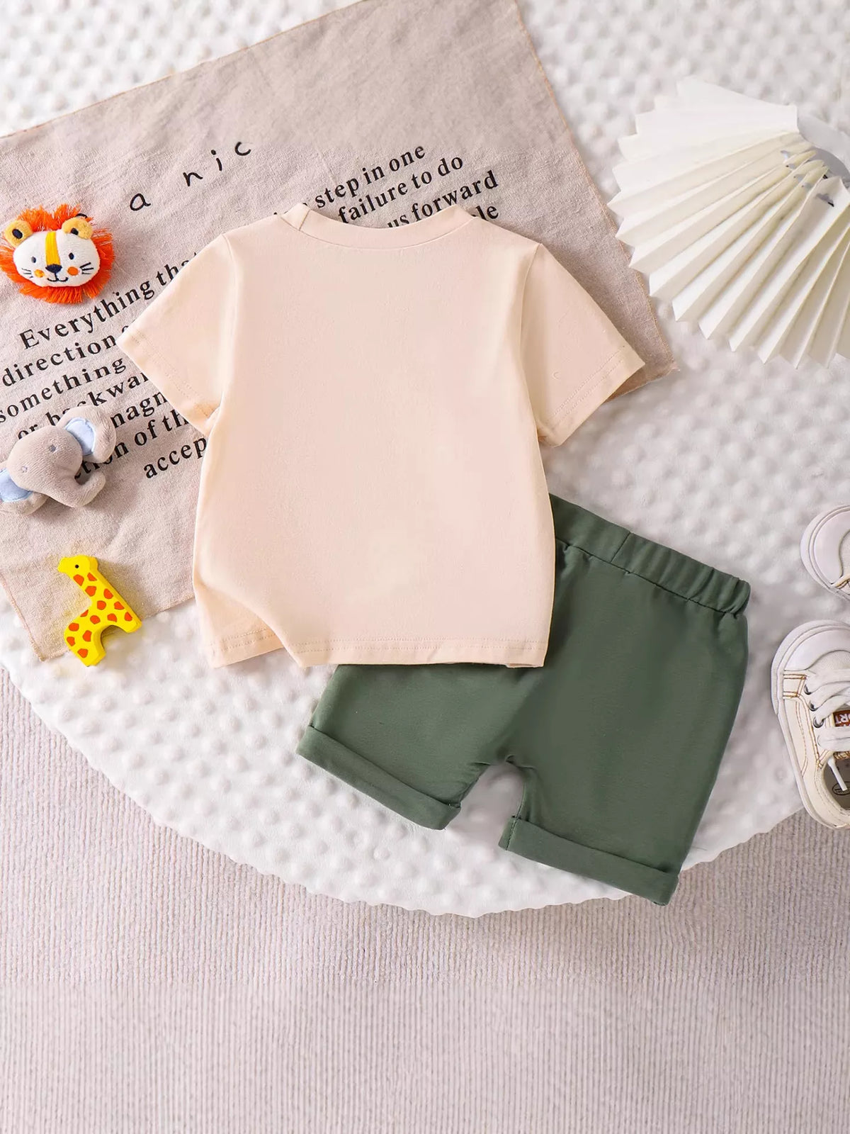 Baby Graphic Tee & Drawstring Shorts Set
