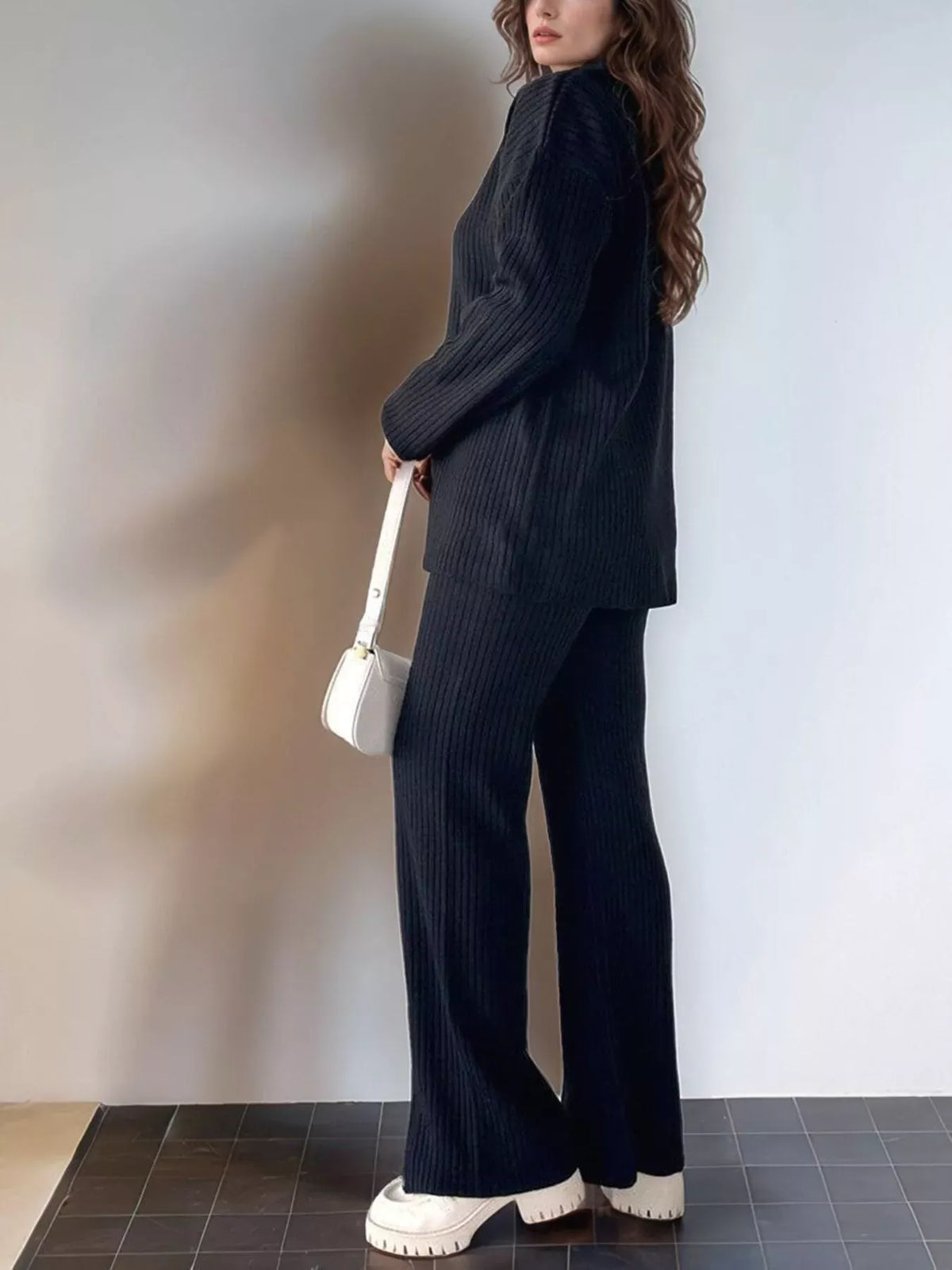 Women's Ribbed Knit Top & Pants Set — photo 13