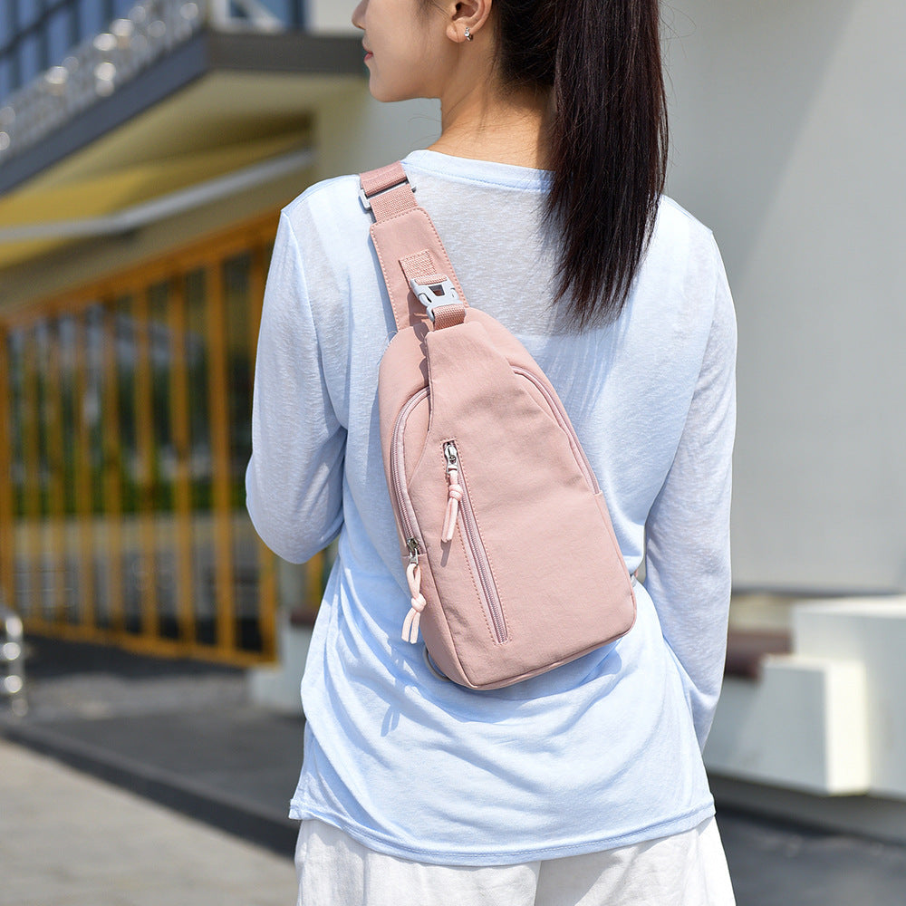Women's Nylon Crossbody Bag – Compact Chest Pack | Casual Streetwear Shoulder Bag
