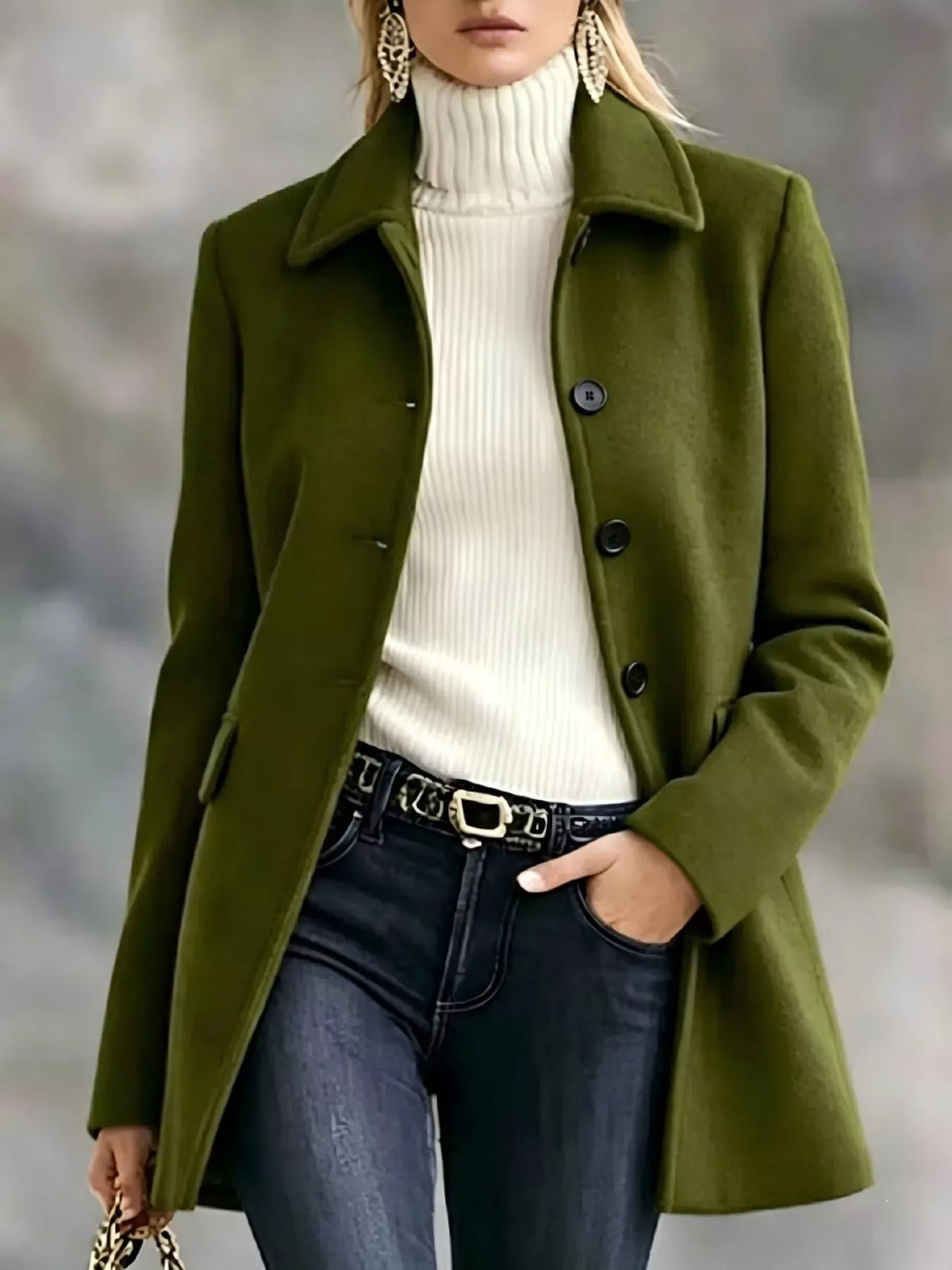 Women's Lined Button-Front Longline Coat — photo 6