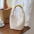 Women's Trendy Tote Bucket Bag - PU Leather Shoulder Bag for Everyday Commuting