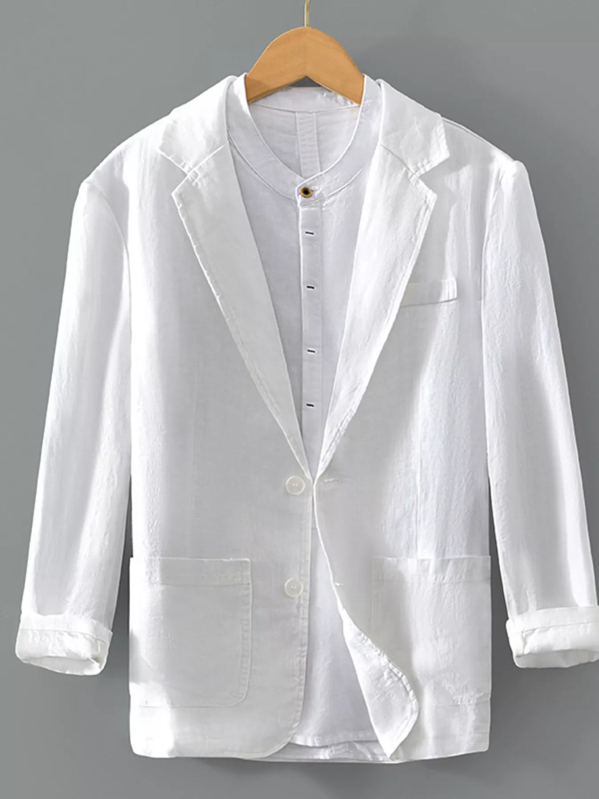 Men’s Cotton Lapel Blazer