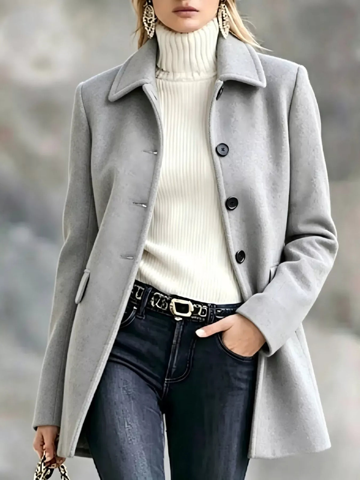 Women's Lined Button-Front Longline Coat — photo 8