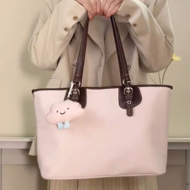 Women's Canvas Shoulder Bag - Large Capacity Tote for Class & Commuting