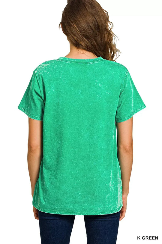 Another view: Washed Short Sleeve T-Shirt