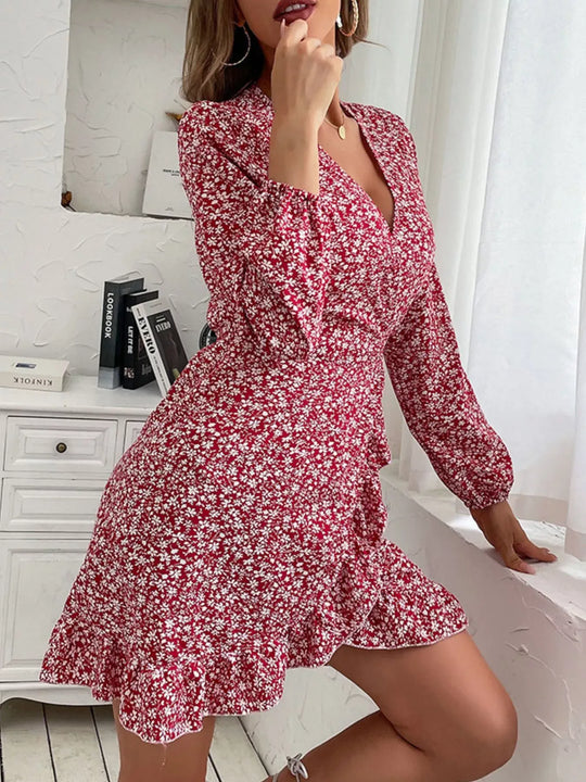 Another view: Noelle Floral Print Wrap Mini Dress