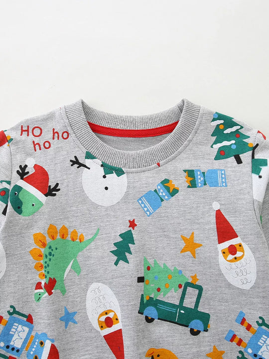 Another view: Adventure Club Christmas Print Crewneck Sweatshirt