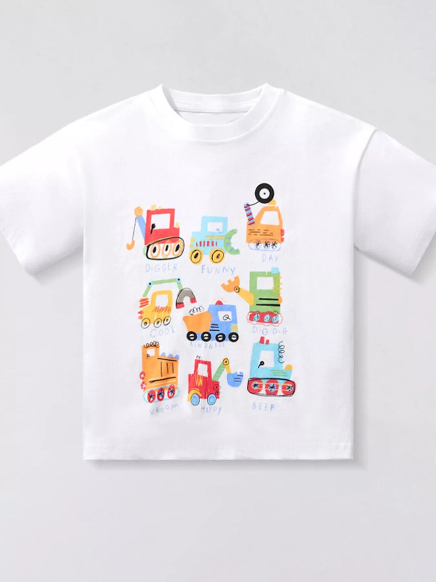 Clover Club Construction Vehicle Crewneck T-Shirt