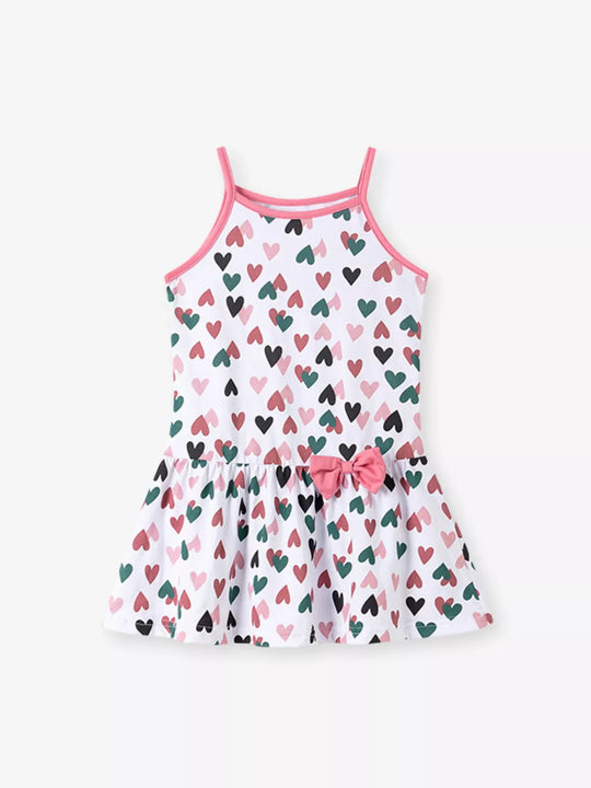 Another view: Girls' Bow-Print Cotton Dress