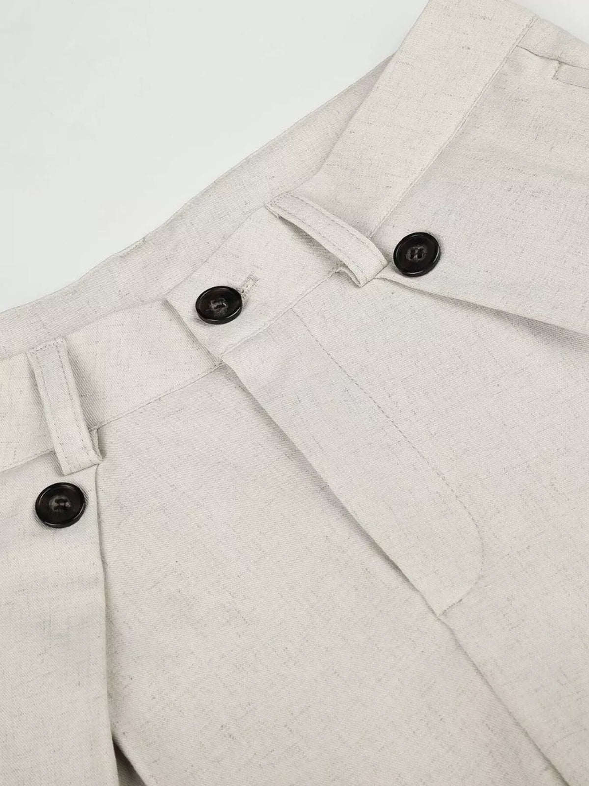 Men's Pleated Wide-Leg Casual Pants