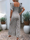 Valentina Ditsy Floral Smocked Square Neck Puff Sleeve Jumpsuit — product view 11