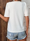 Solene Eyelet Lace Detail Short-Sleeve Blouse — product view 3