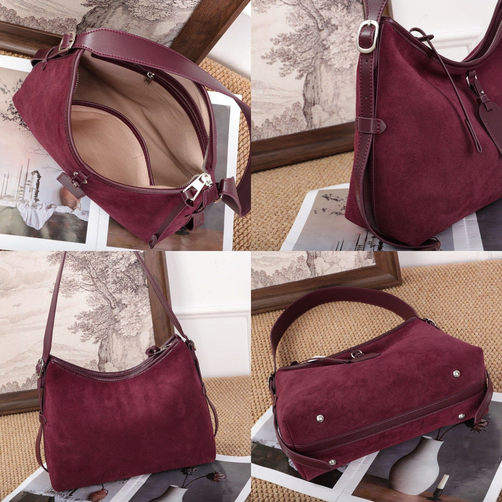 Genuine Leather Shoulder Bag - Large Capacity Handbag for Women