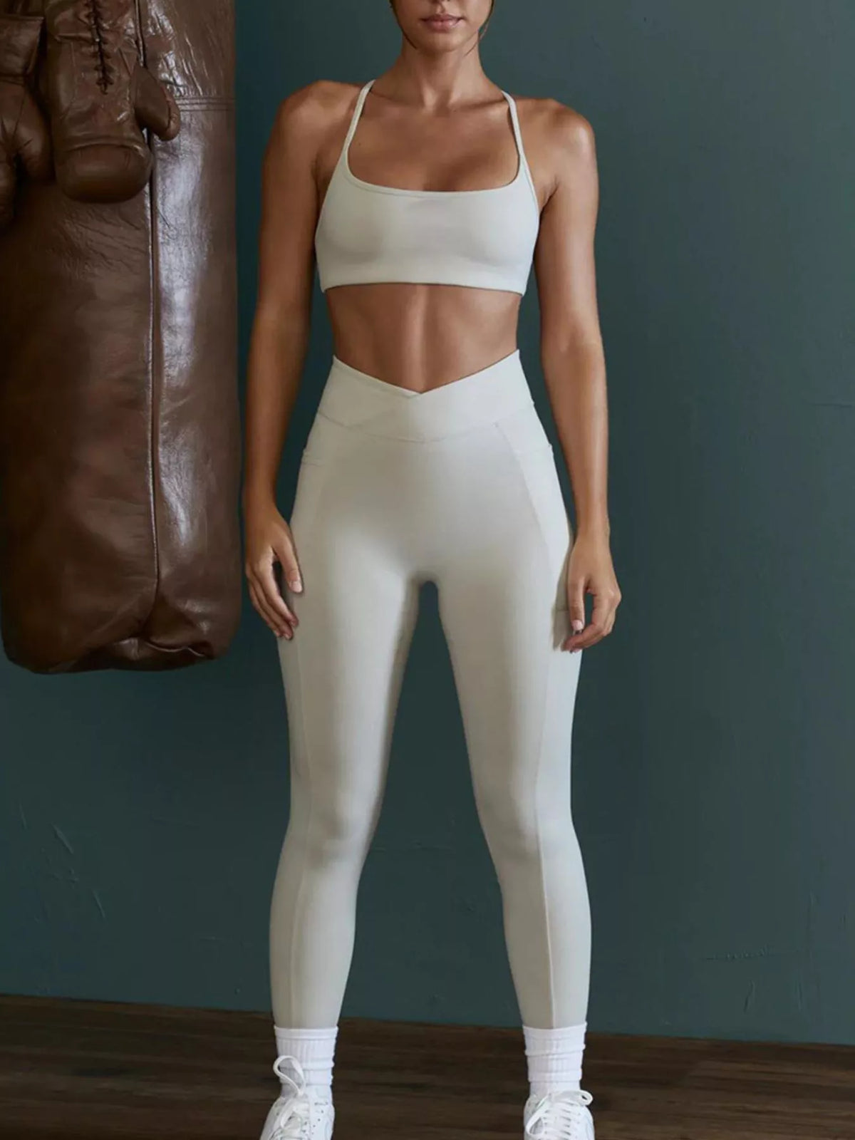Seamless Cross-Waist Cami & Leggings Set