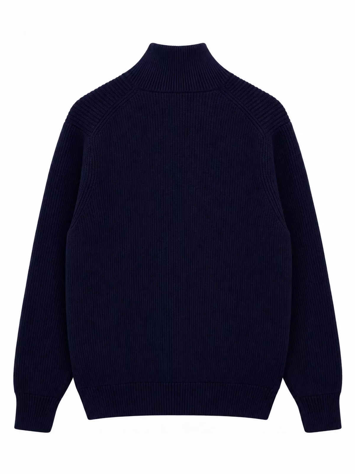 Men's Ribbed Zip-Up Knit Cardigan — photo 12