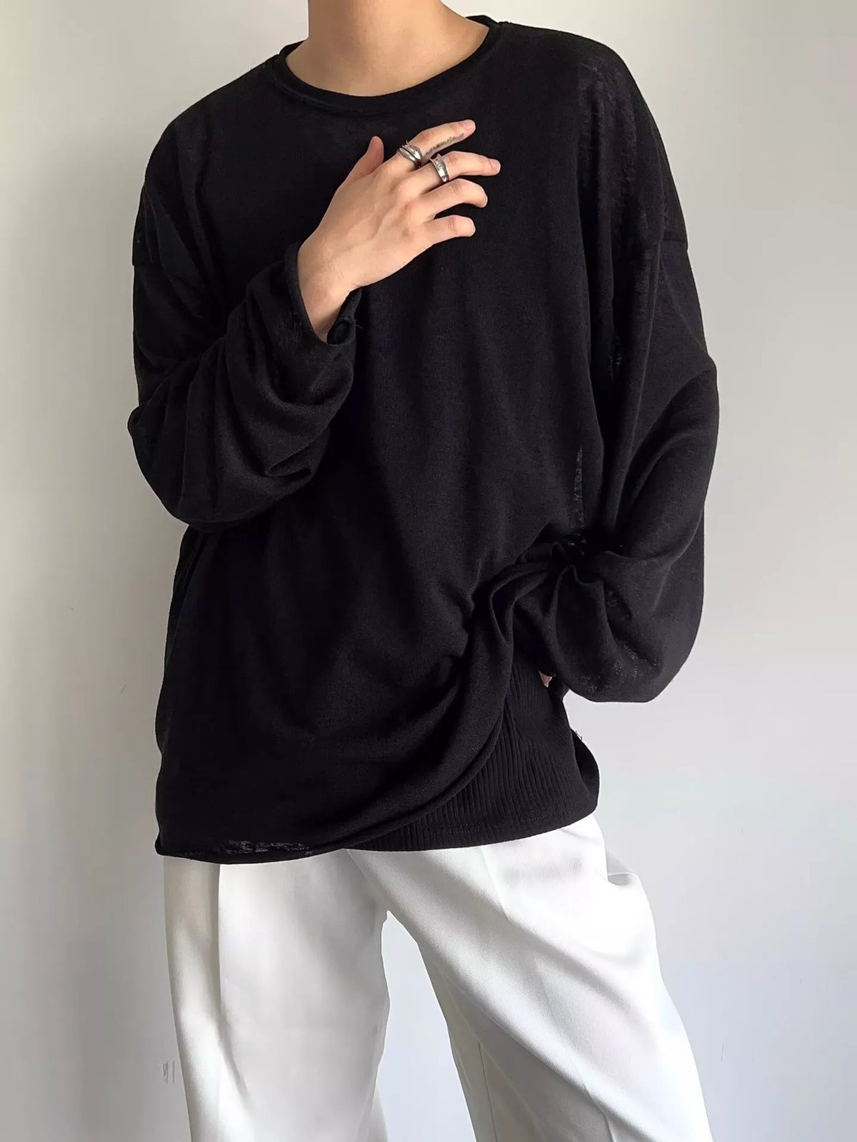 Men’s Heathered Long-Sleeve T-Shirt