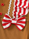 Wildwood Christmas Gingerbread Ruffle-Trim Snap-Leg One-Piece — product view 5