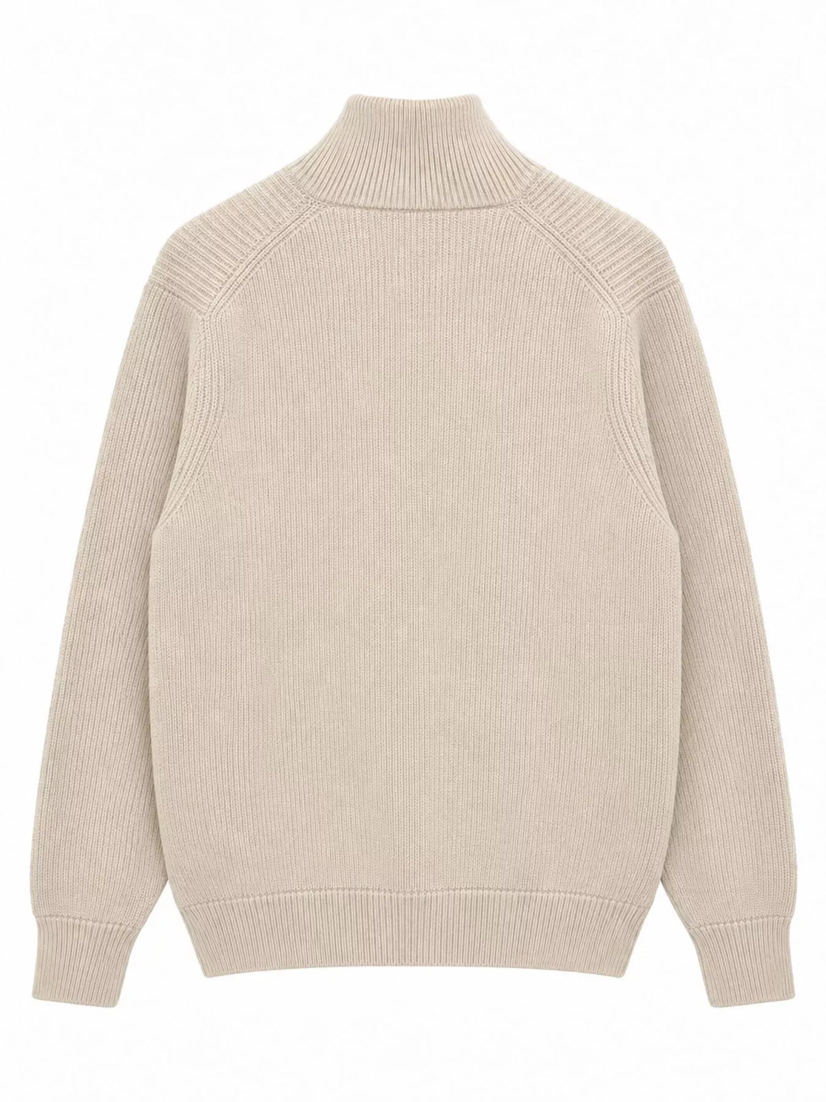 Men's Ribbed Zip-Up Knit Cardigan — photo 16