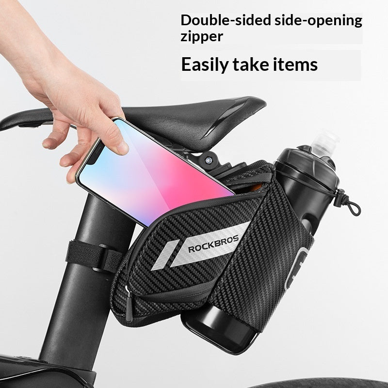 Bicycle Rear Bag – 1.5L Carbon-Look PU Bike Seat Bag for Mountain & Road Cycling