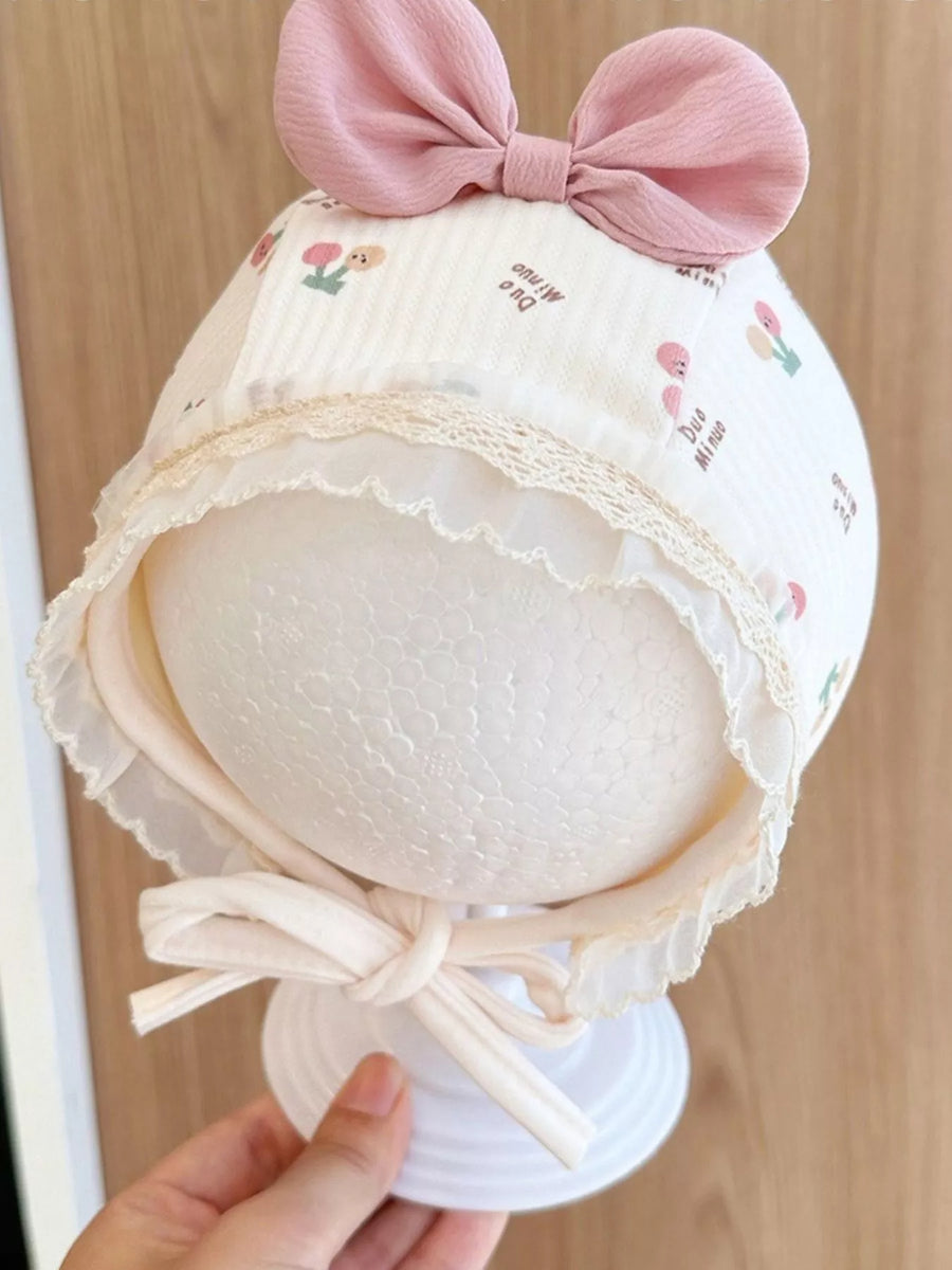 Clover Club Lace Detail Bow-Detail Hat