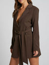 Lapel-collar tie-waist blazer — alternate product view 12
